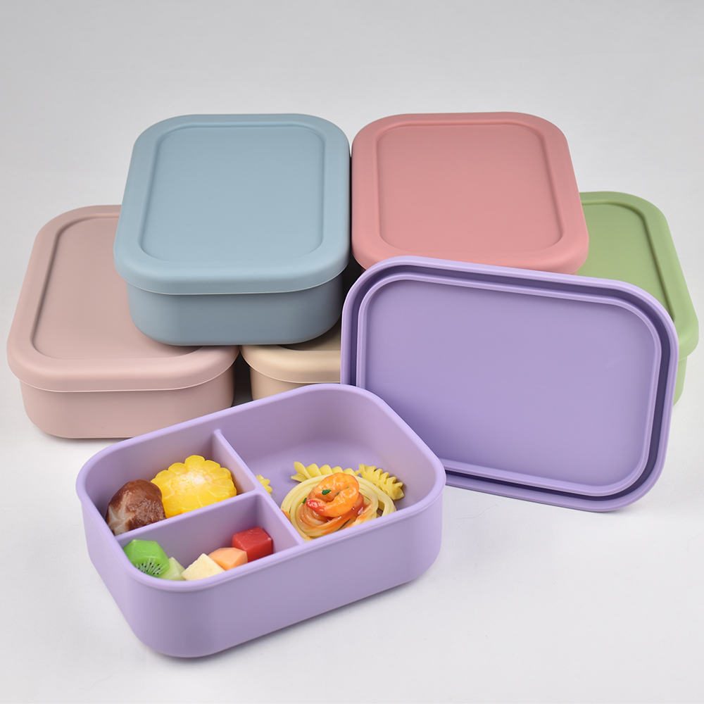 Baby Food Nan - 3 Bölmeli Gıda Sınıfı Silikon Bento