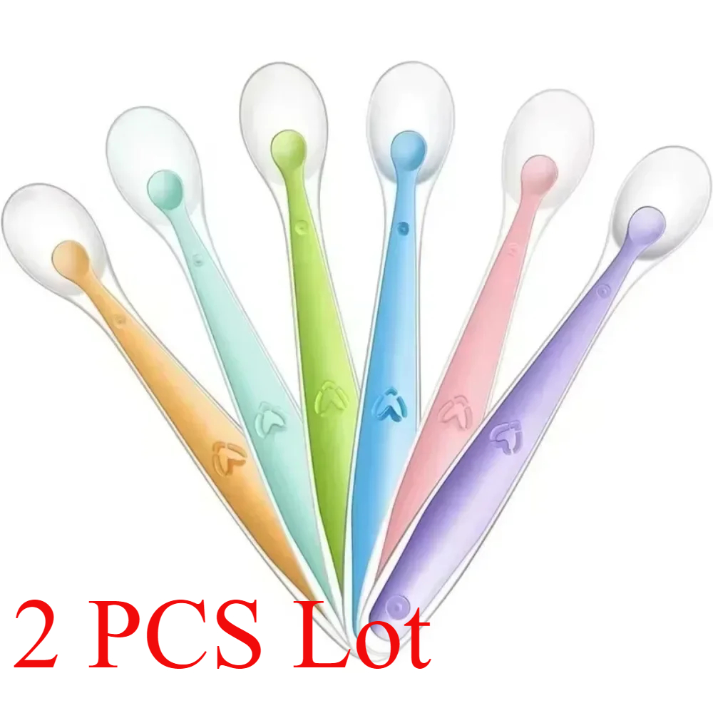 Baby Food Utensils - 2/1 adet Silikon Kaşık Bebek Bebek