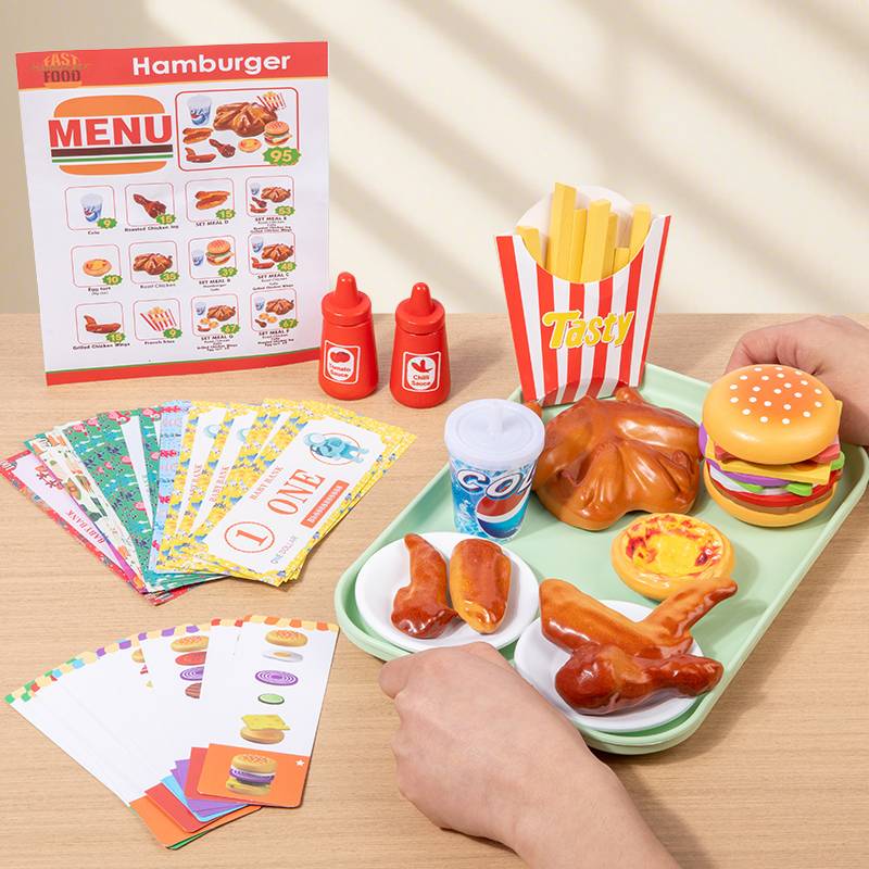 Baby Food Under 1 Year - Ahşap Fast Food Mutfak Oyuncakları Simüle