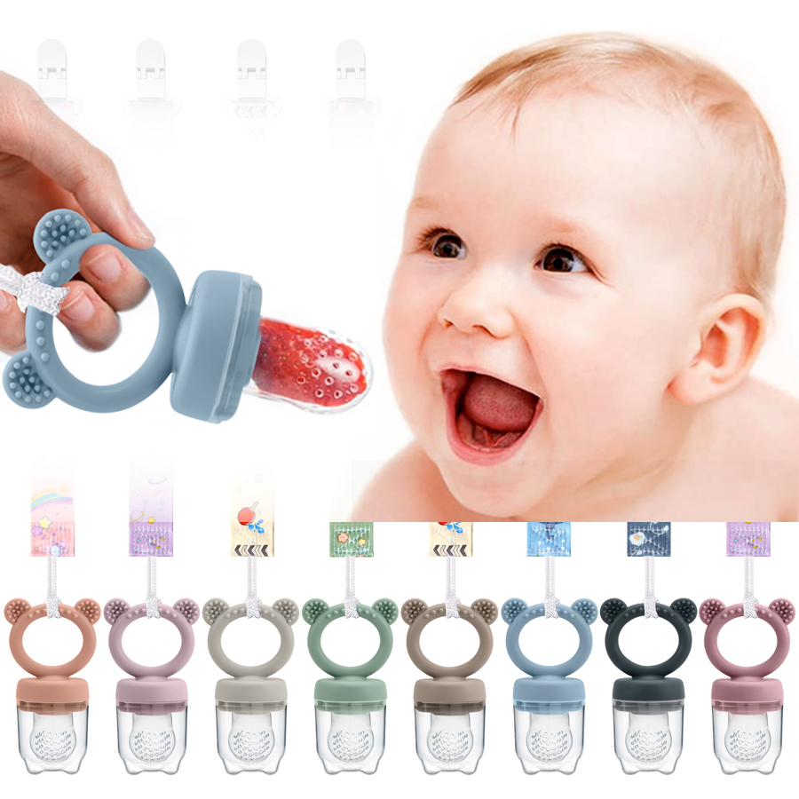 Baby Food For 6 Months - Silikon bebek diş kaşıyıcı meyve besleyici