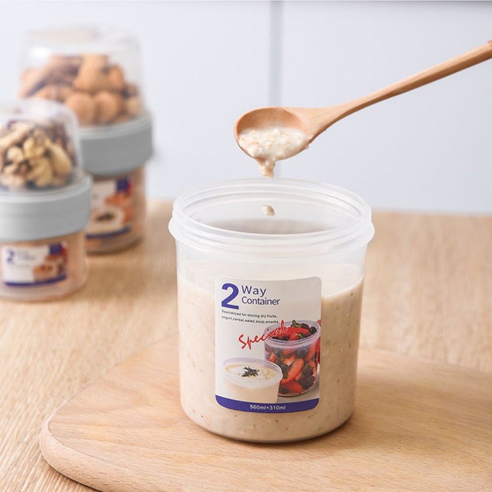 Baby Food Prep Containers - Taşınabilir Çift Katmanlı Gıda Saklama Kutusu,