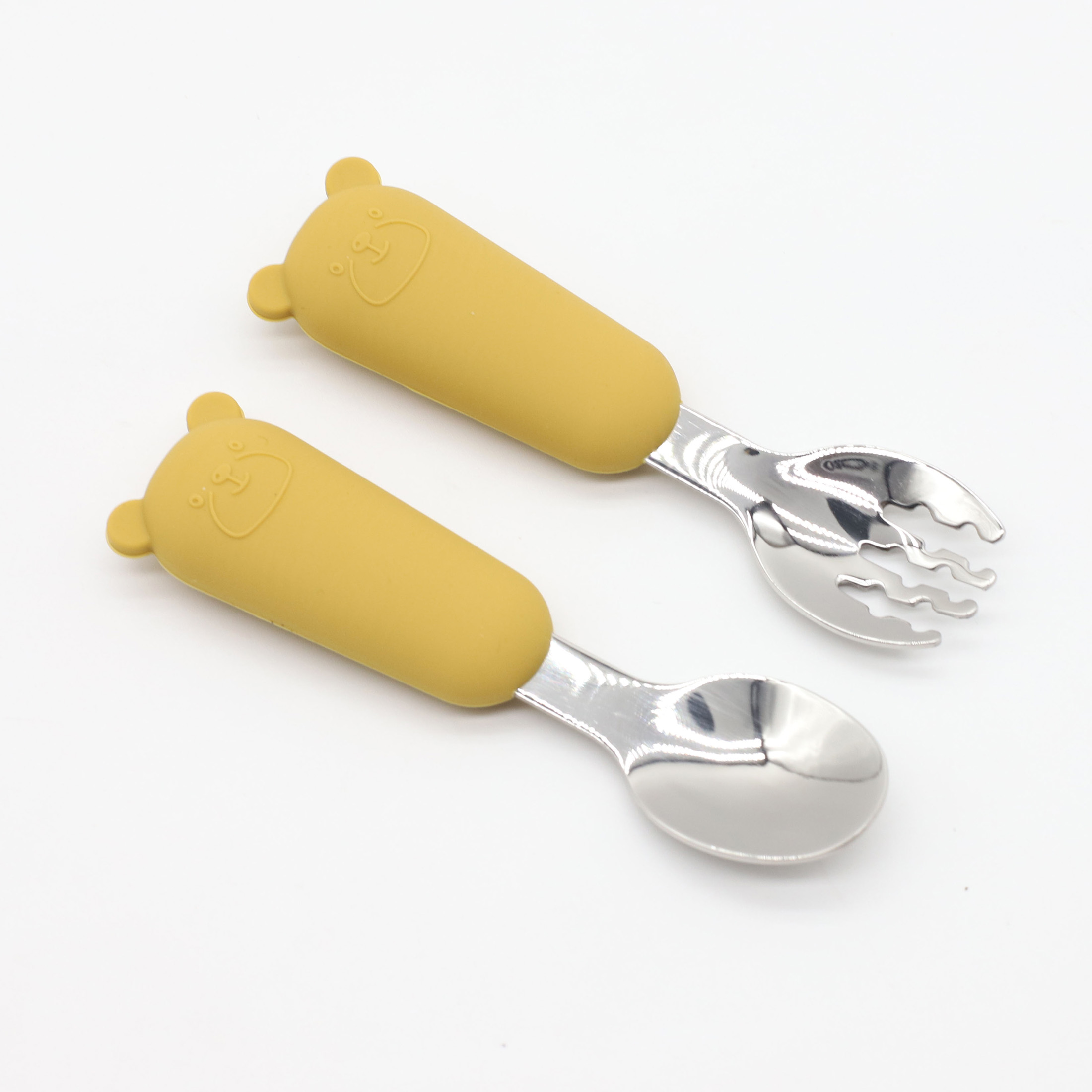 Baby Food Little Spoon - Yeni Küçük Ayı Karikatür Paslanmaz Çelik