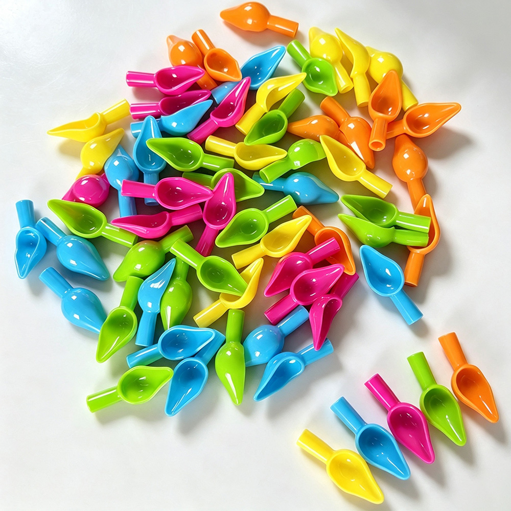 Baby Food Utensils - Mini Renkli Plastik Besleme Kaşığı, Enjeksiyon