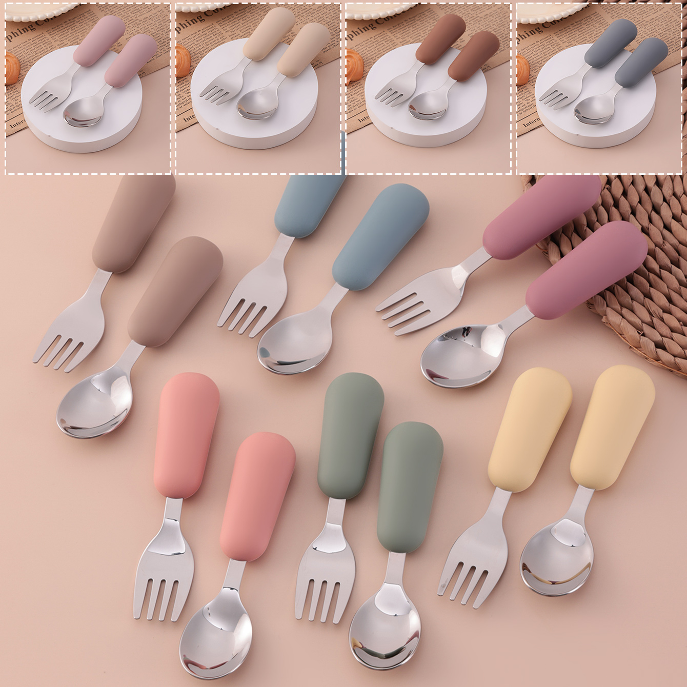 Renk Çocuklar 2 ADET Paslanmaz - Baby Food Utensils incelemesi ve fiyatı