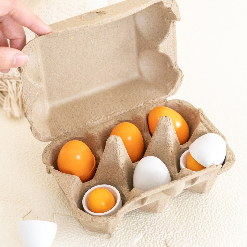 6 adet ahşap yumurta oyuncak y - Baby Food Under 1 Year incelemesi ve fiyatı
