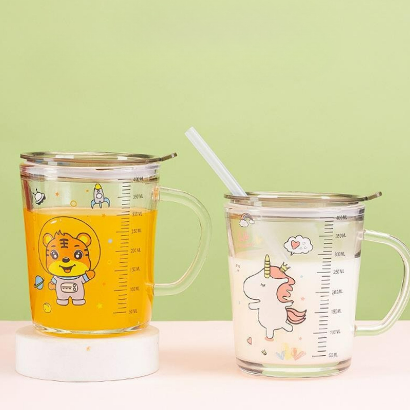 Karikatür cam kapaklı kupa çoc - Baby Food Glass incelemesi ve fiyatı