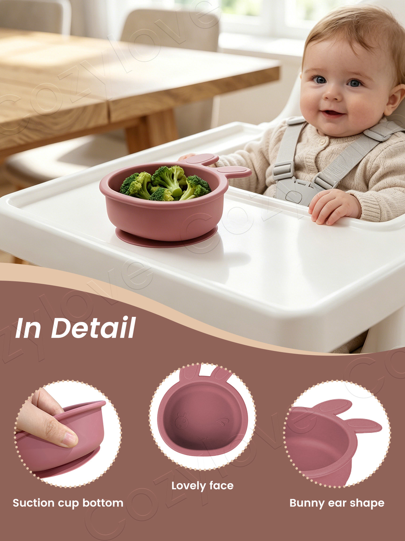 Sevimli Tavşan Kulaklı Silikon - Baby Food For 6 Months incelemesi ve fiyatı